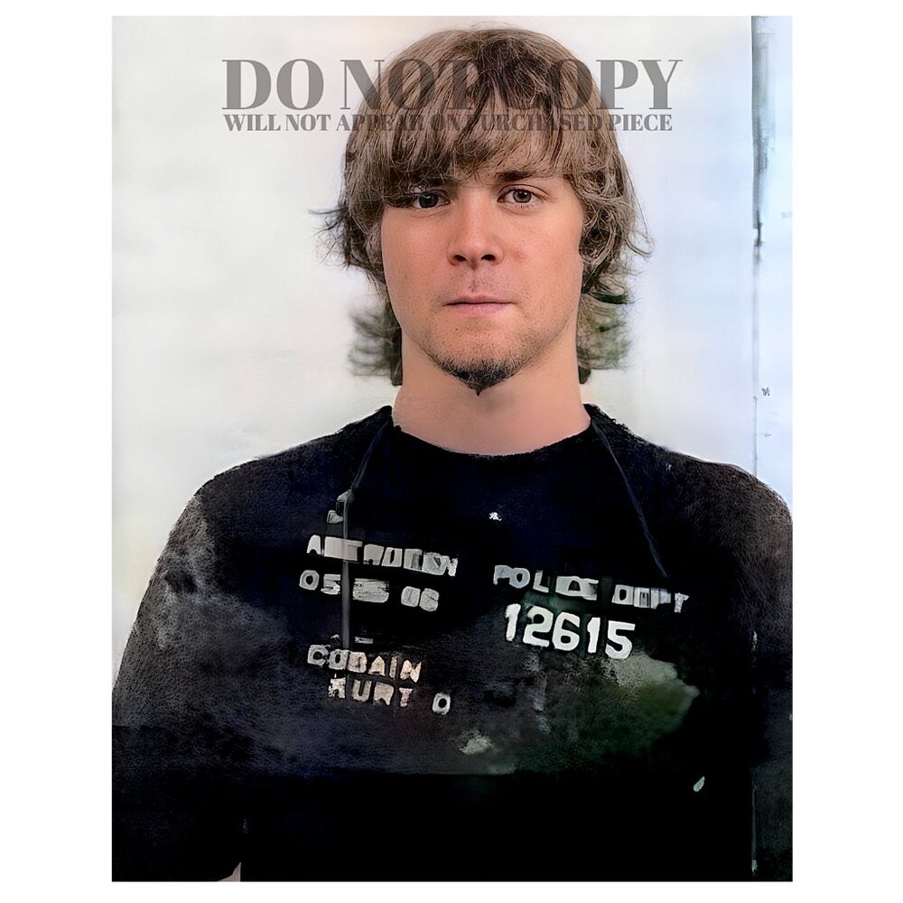 Kurt Cobain Mugshot Photograph 11 X 14 - Rare 1986 Mug Shot Photo - Poster Print